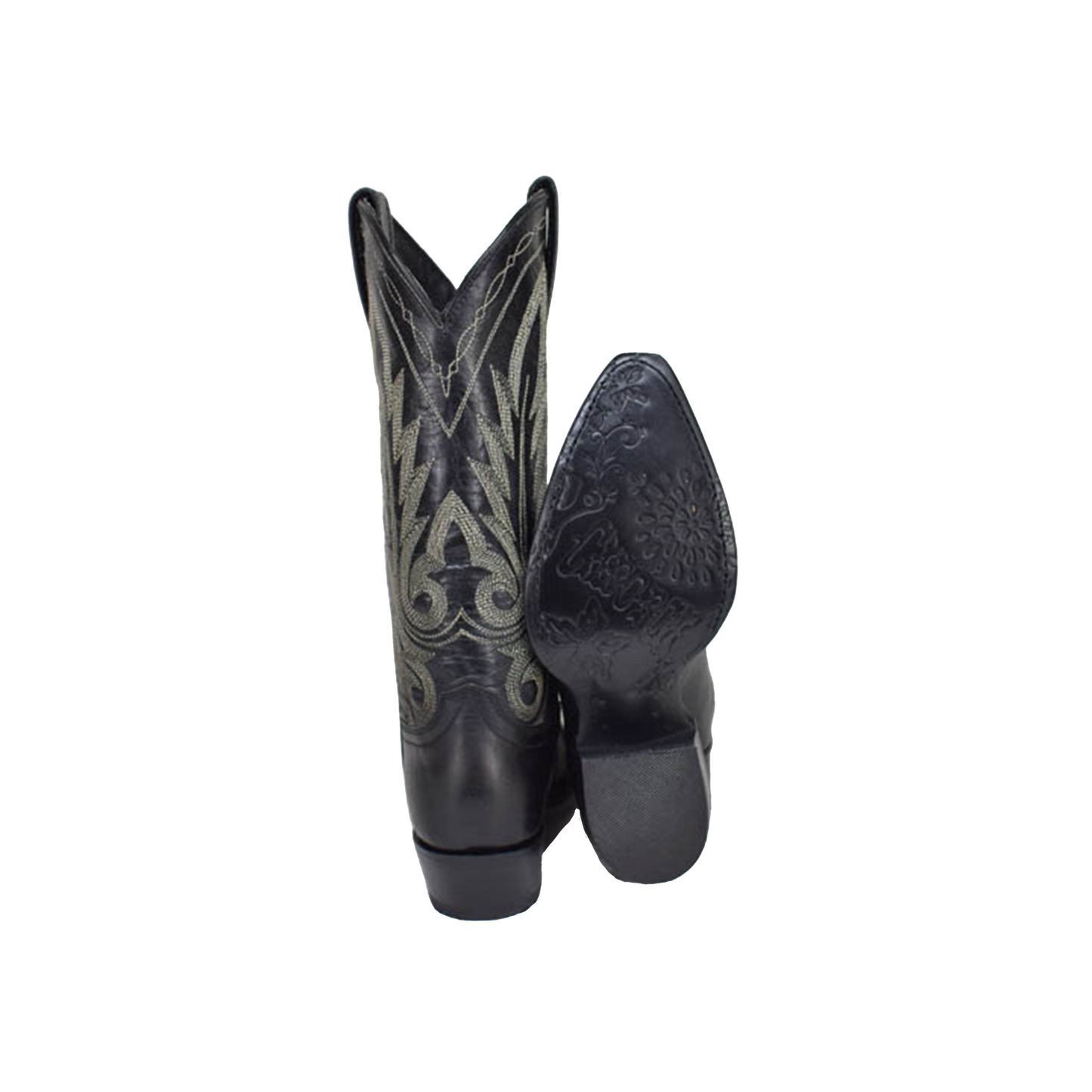 Liberty Black-Caborca Silver: Western Women's Cabra Volcano Black 11.5" shaft