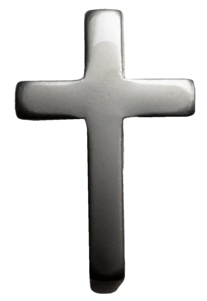 Liberty Brute 1" Magnetic Hat Pin: Silver Cross