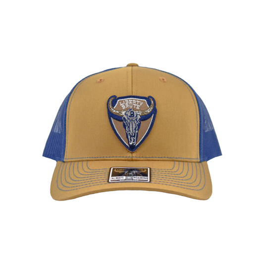 Liberty Brute: Head Bull with LB Logo Embroidery Patch, 6-Panel Cap