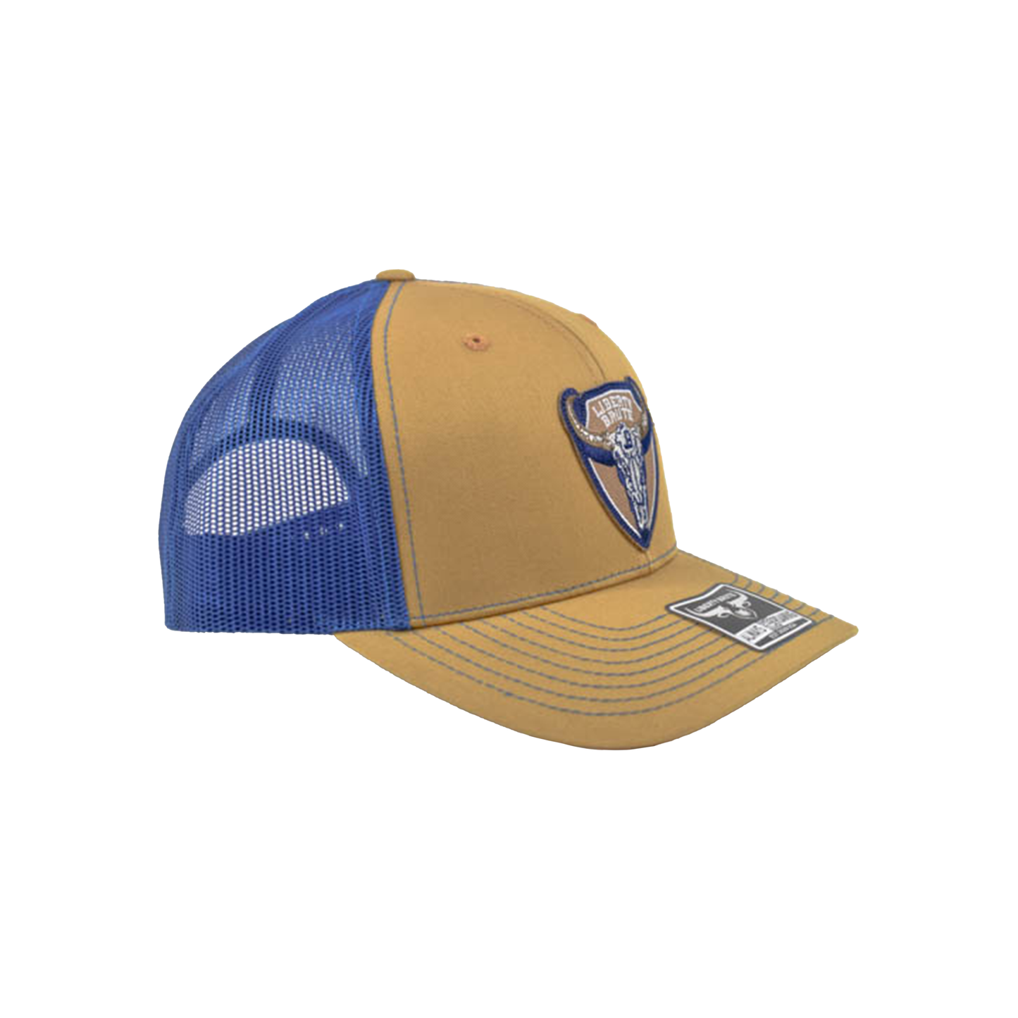 Liberty Brute: Head Bull with LB Logo Embroidery Patch, 6-Panel Cap