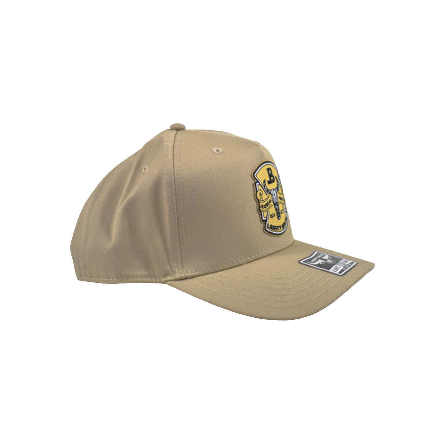 Liberty Brute: Head Bull Headwear Makers High Quality LB Logo Embroidery Patch, 5-Panel Cap