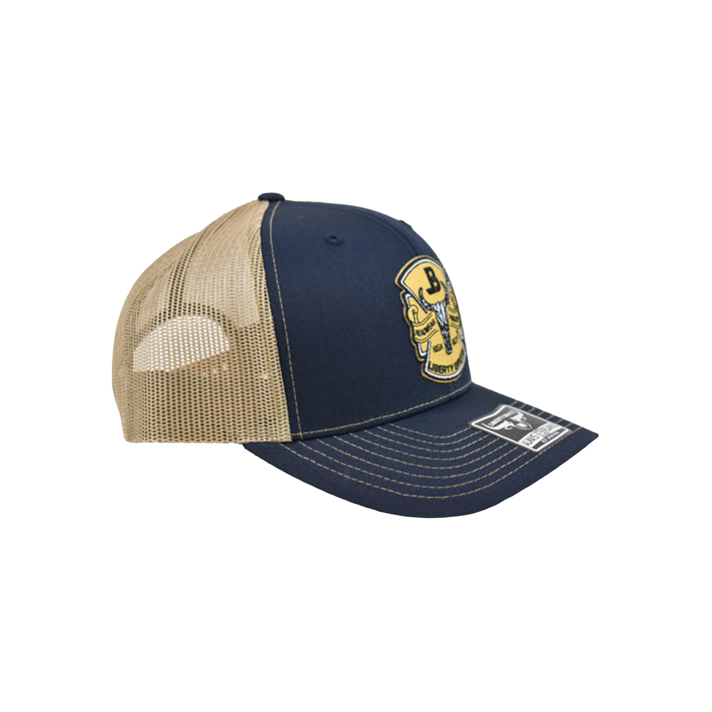 Liberty Brute: Head Bull Headwear Makers High Quality LB Logo Embroidery Patch, 6-Panel Cap