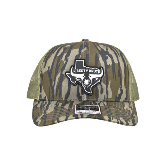 Liberty Brute: Liberty Brute Logo with Texas Map PVC Patch, Classic Trucker Vibes Cap