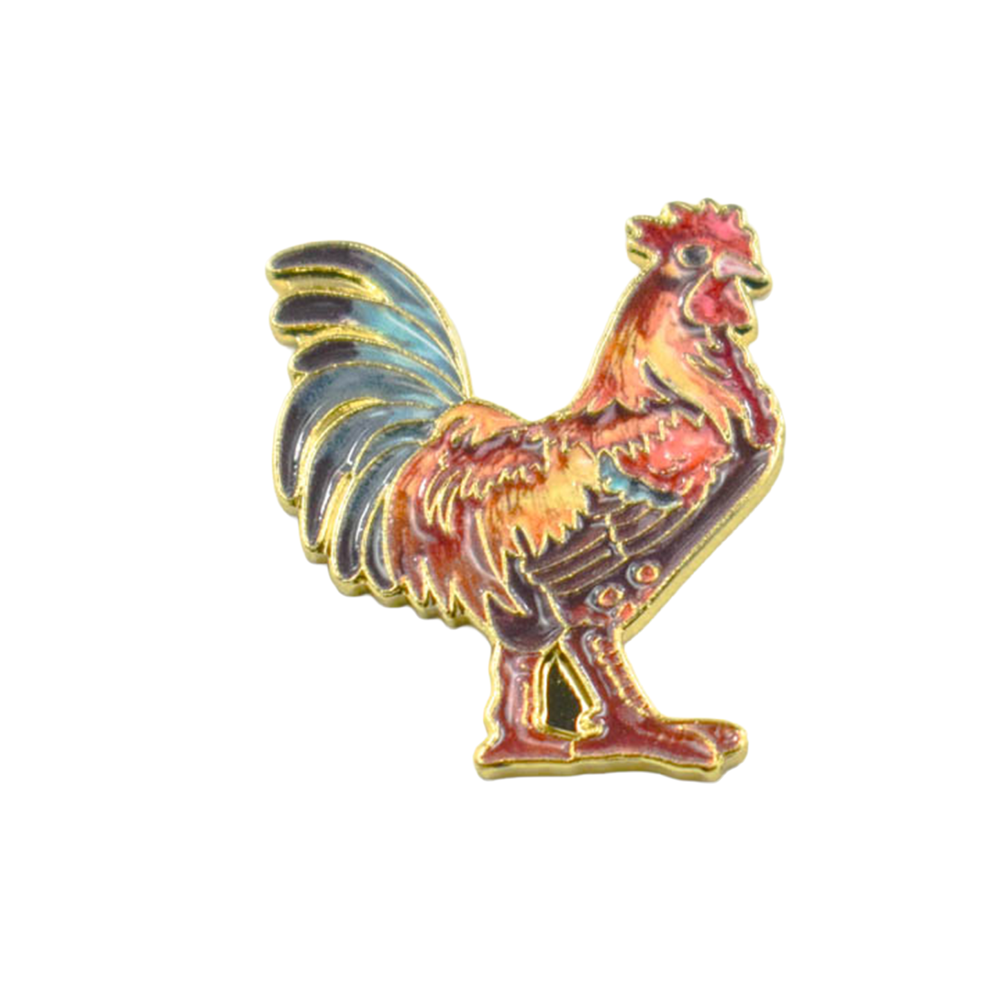 Liberty Brute 1" Magnetic Hat Pin: Colorful Rooster