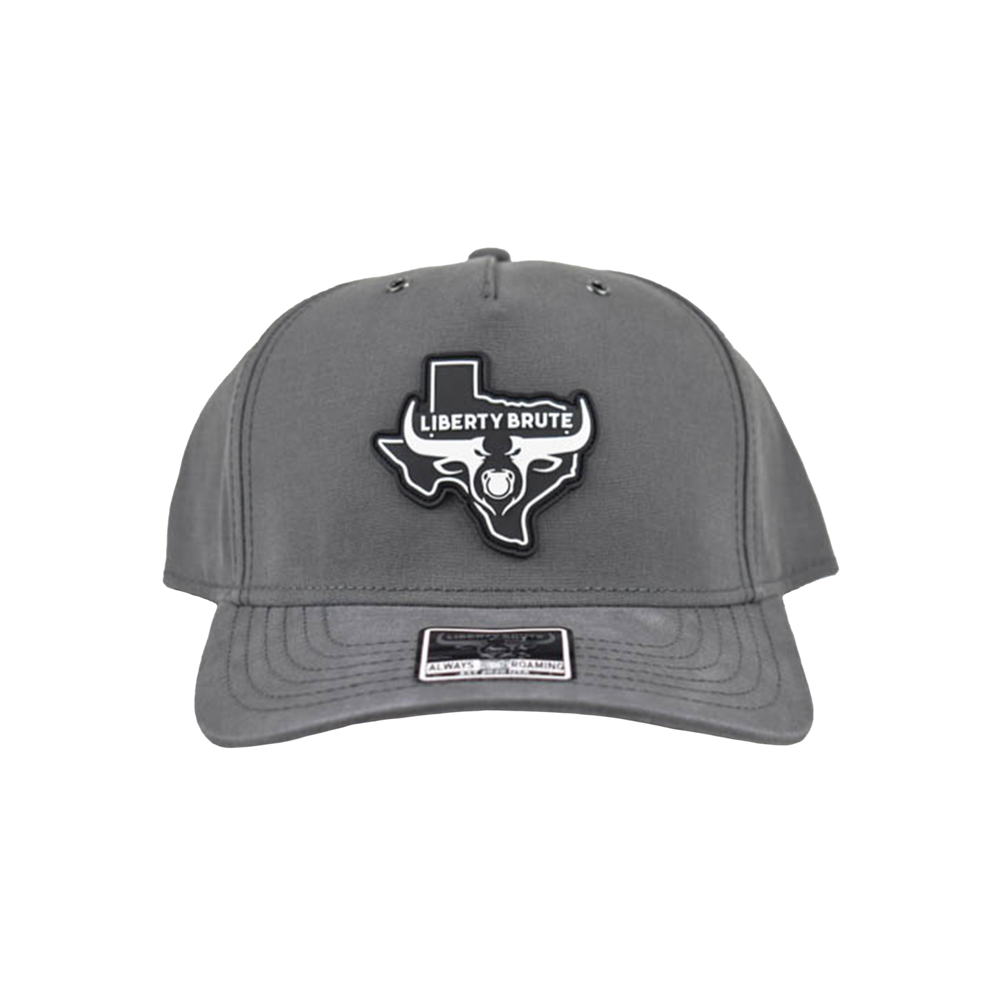 Liberty Brute: Liberty Brute Logo with Texas Map PVC Patch, Double Row Stitching Cap