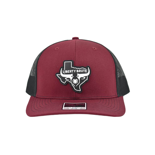 Liberty Brute: Liberty Brute Logo with Texas Map PVC Patch, 6-Panel Cap