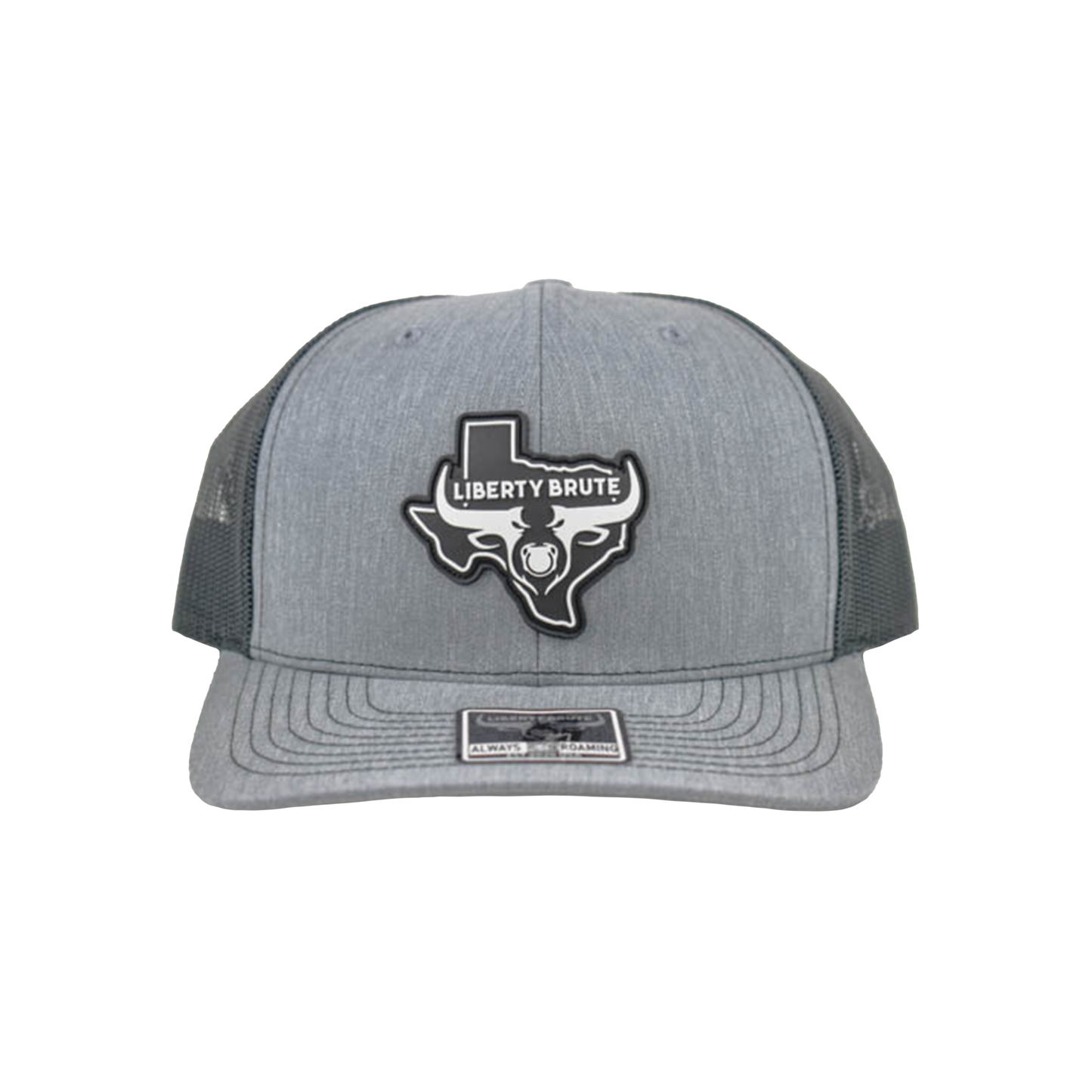 Liberty Brute: Liberty Brute Logo with Texas Map PVC Patch, Trucker 6-Panel Cap