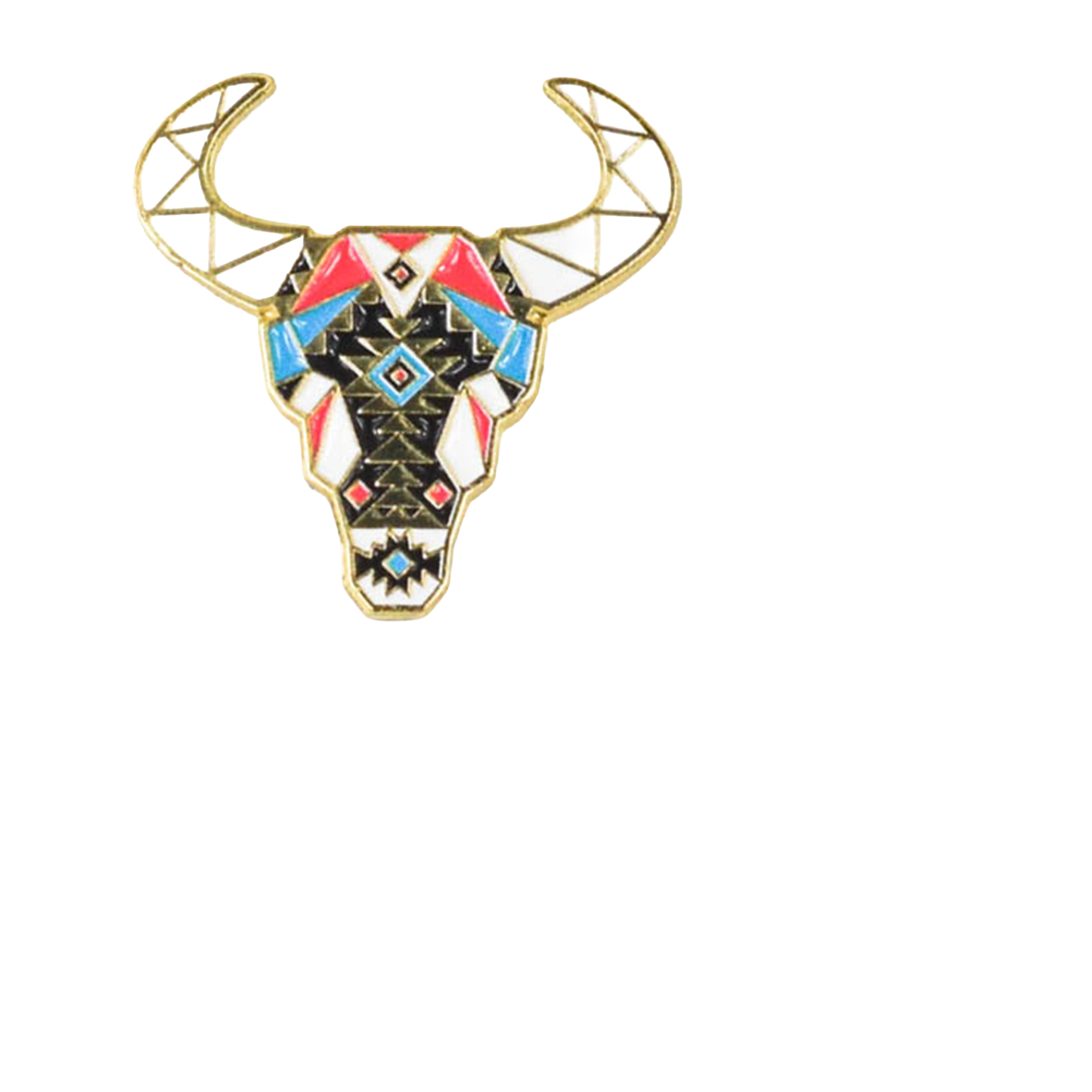 Liberty Brute: Tribal Bull Skull Hat Pin