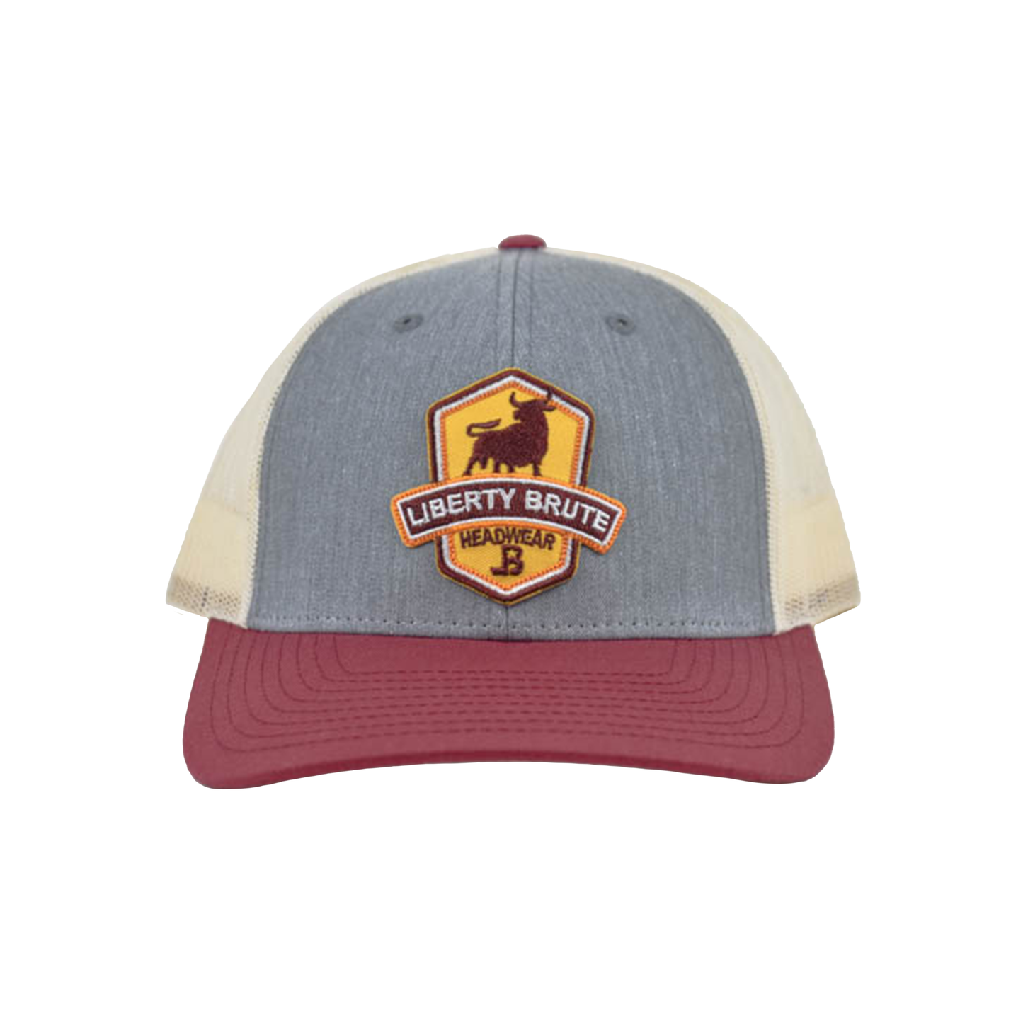 Liberty Brute: Liberty Brute Bull Headwear LB Logo Embroidery Patch, Six Panels Cap
