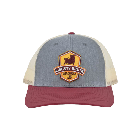 Liberty Brute: Liberty Brute Bull Headwear LB Logo Embroidery Patch, Six Panels Cap