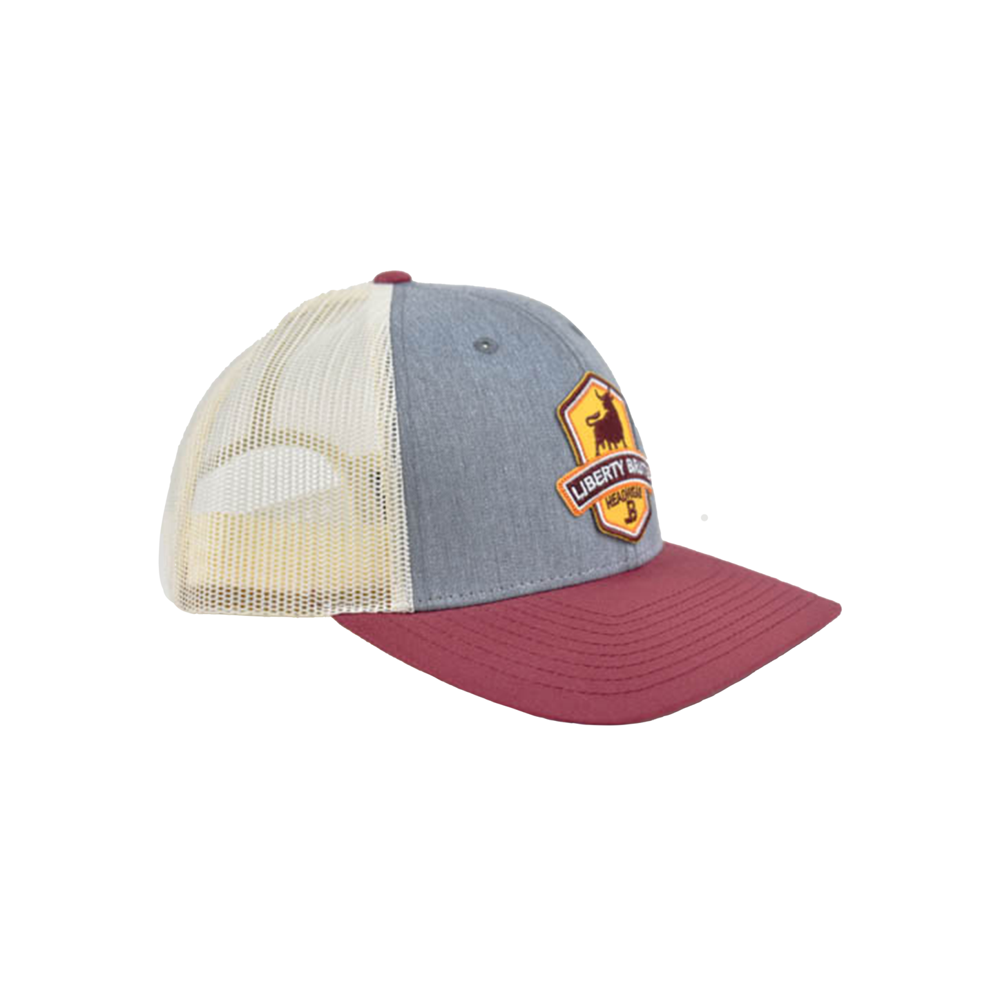 Liberty Brute: Liberty Brute Bull Headwear LB Logo Embroidery Patch, Six Panels Cap