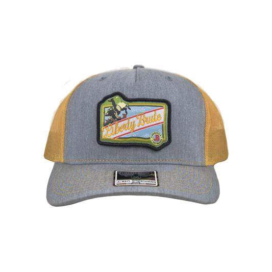 Liberty Brute: Liberty Brute American Cap Maker Cowboy Riding Bull Patch, 5-Panels Cap