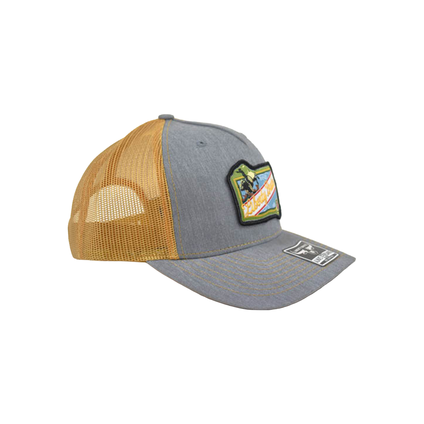 Liberty Brute: Liberty Brute American Cap Maker Cowboy Riding Bull Patch, 5-Panels Cap
