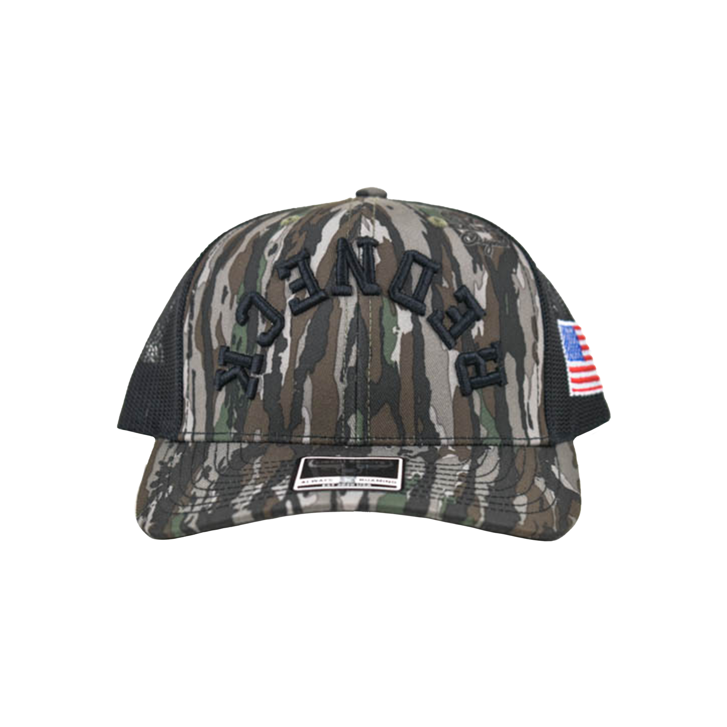 Liberty Brute: Red Neck Black Embroidery Cap, Classic Trucker Vibes