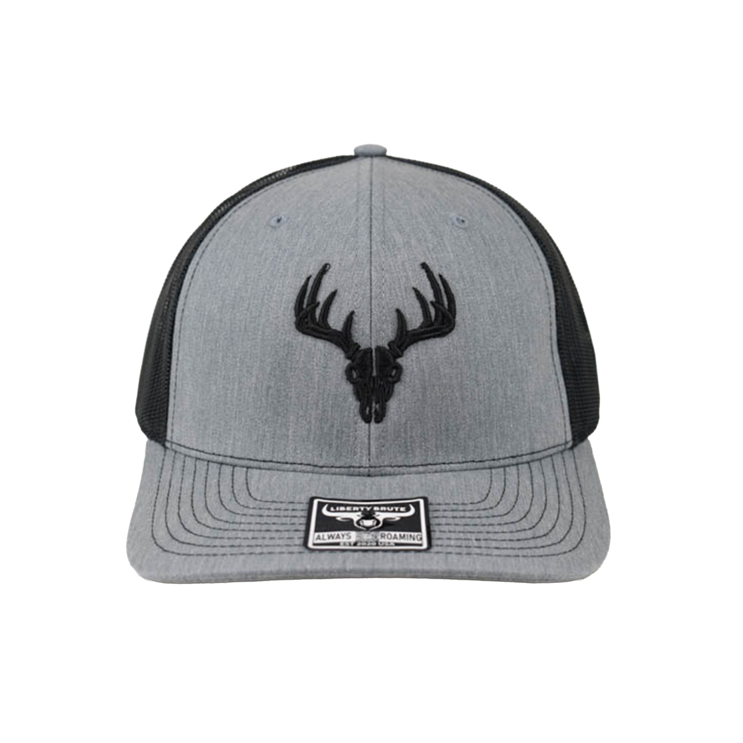 Liberty Brute: Deer Skull Embroidery Cap, 6 Panels, Laser Cut Mesh