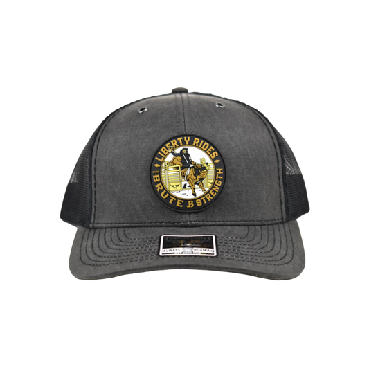 Liberty Brute: Liberty Brute Ride Strength Riding Skeleton PVC Patch 6-Panel Cap