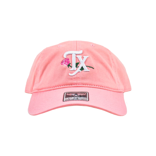 Liberty Brute: Texas Pink Rose Embroidery Cap, 6-Panel Low Profile Dad Hat