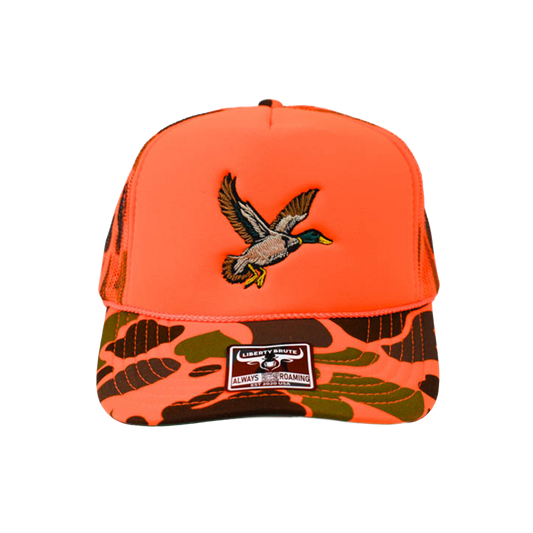 Liberty Brute: Flying Mallard Embroidery Cap, 5 Panel, High Crown