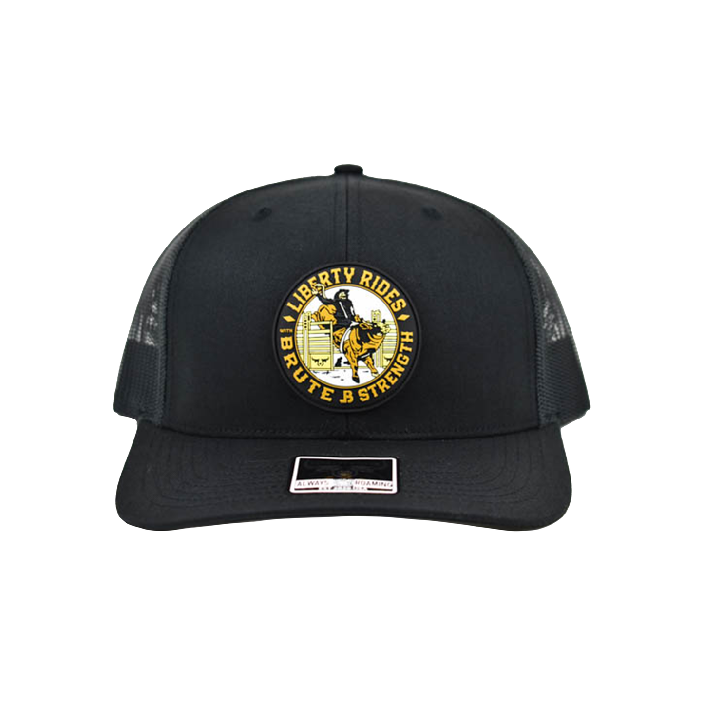 Liberty Brute: Liberty Brute Ride Strength Riding Skeleton PVC Patch Trucker 6-Panel Cap