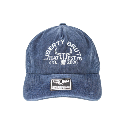 Liberty Brute: Liberty Brute Hat Est Embroidery Cap, 5 Panel, Garment Washed Relaxed Golf