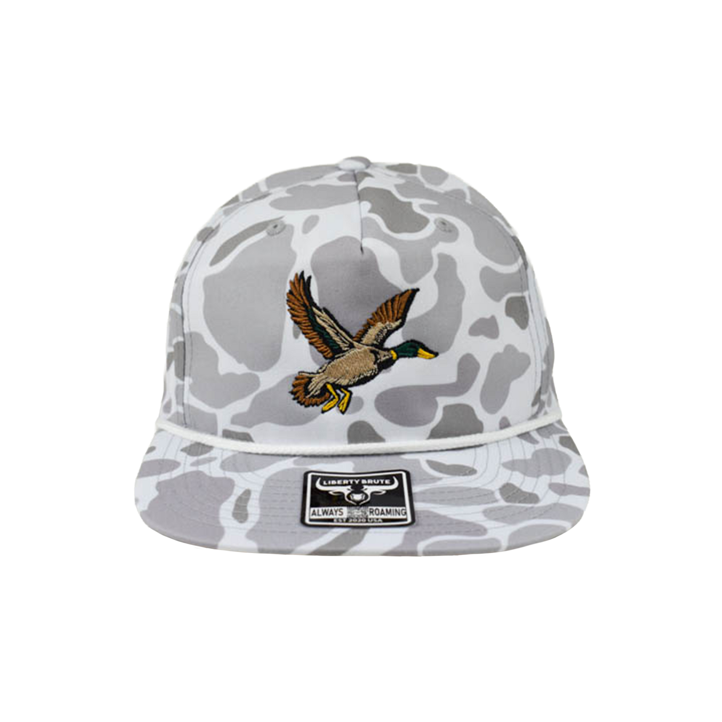 Liberty Brute: Flying Mallard Embroidery Cap, 5 Panel, Gramps Profile
