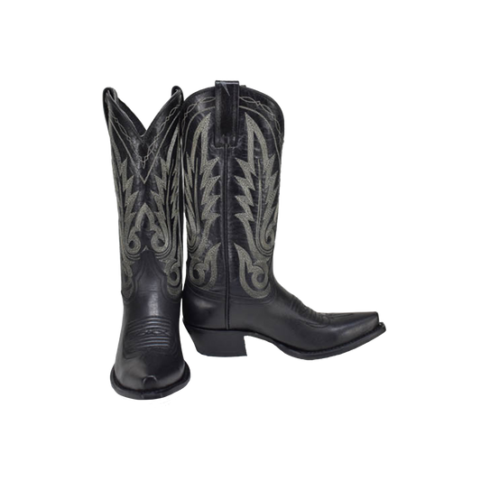 Liberty Black-Caborca Silver: Western Women's Cabra Volcano Black  11.5" shaft