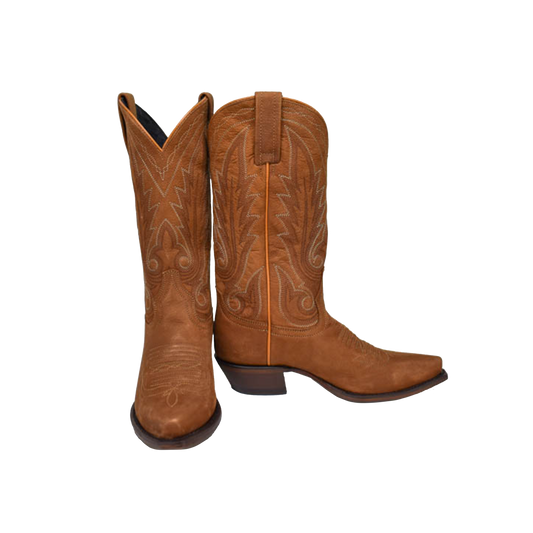 Liberty Black-Caborca Silver: Western Women's Gamuza Res Florida Tan Boots 11.5" shaft