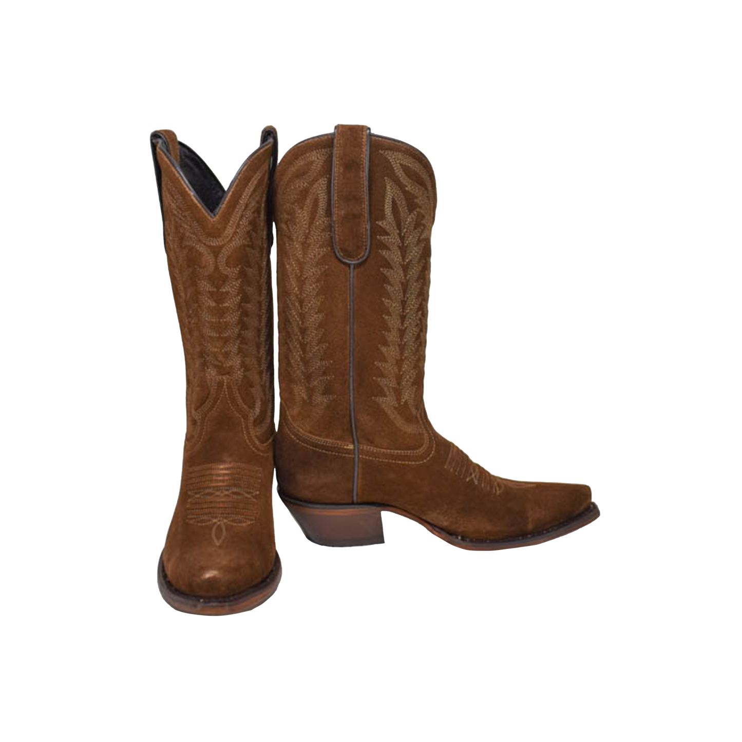 Liberty Black-Caborca Silver: Western Women's Gamuza Arena Brown Boots 11.5" shaft