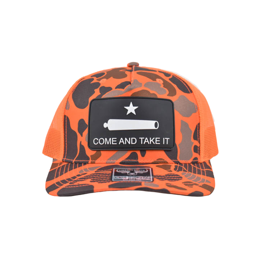Liberty Brute: Come and Take it PVC Patch, Green Camo Structured, 5-Panel Cap