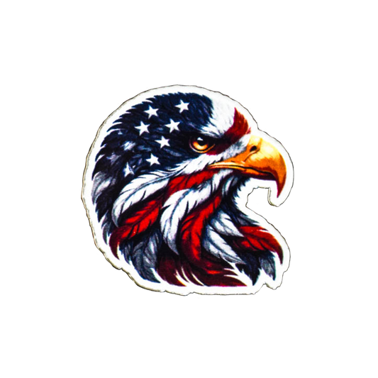 Liberty Brute 1" Magnetic Hat Pin: USA Flag Eagle Head