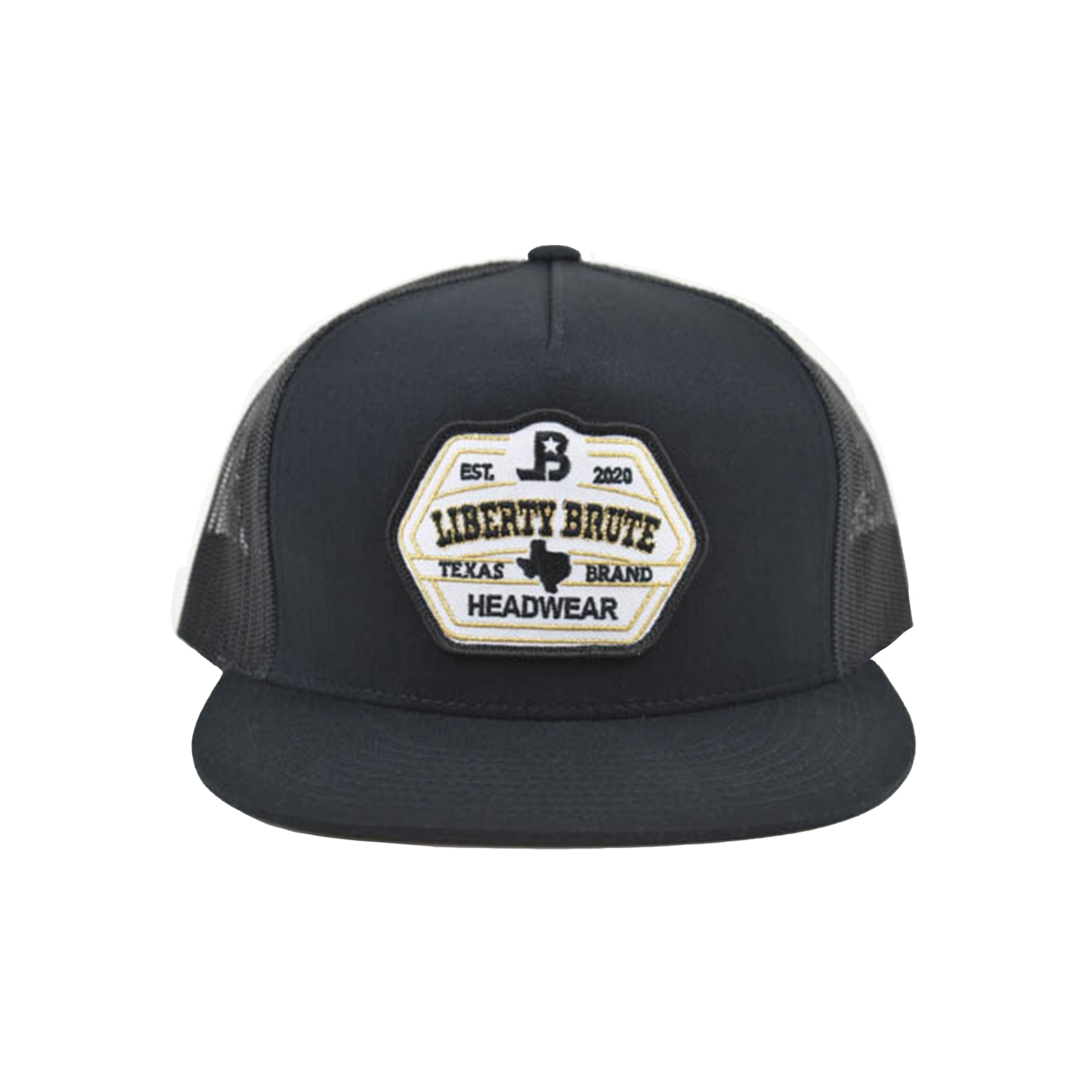 Liberty Brute: Liberty Brute Est 2020 Texas Brand Headwear Embroidery Patch Trucker 6-Panel Cap
