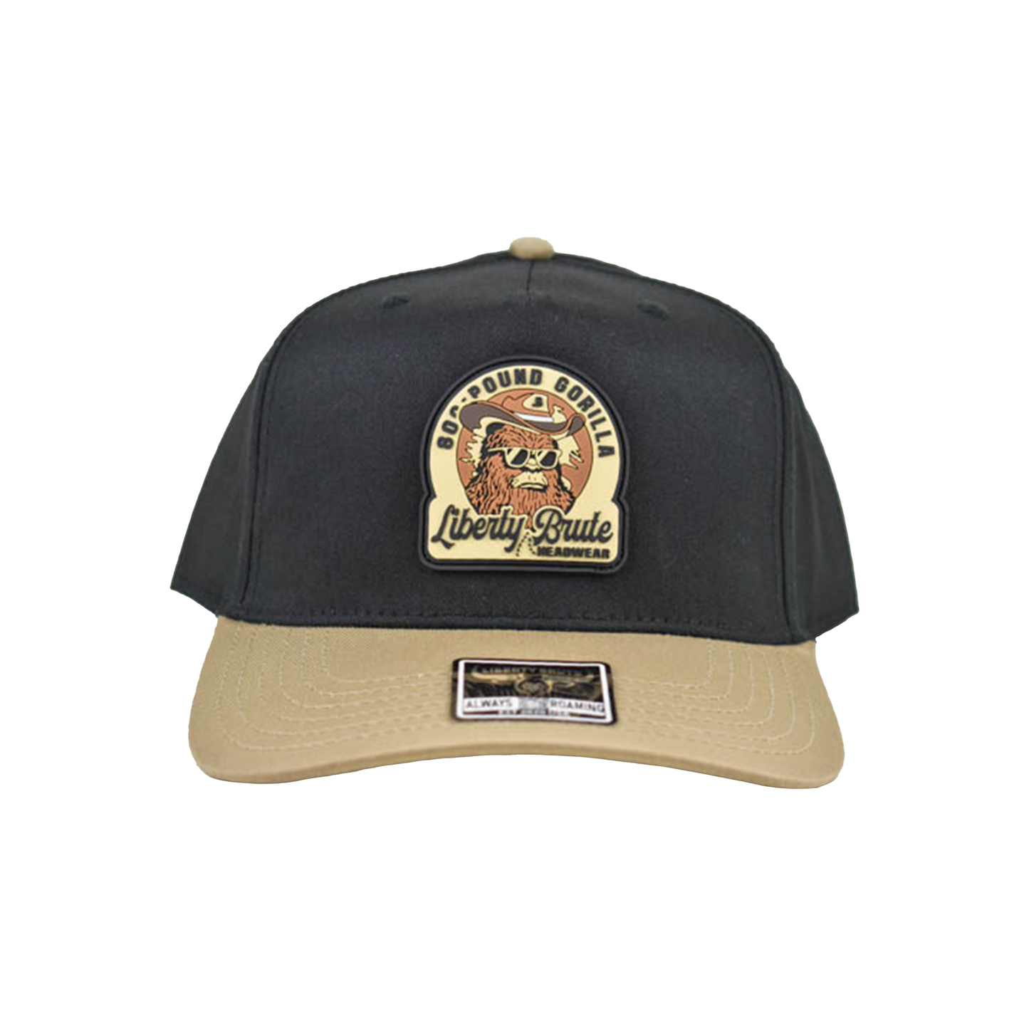 Liberty Brute: 800 Pound Gorilla Liberty Brute Headwear PVC Patch, 5 Panel Cap