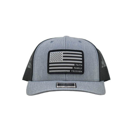 Liberty Brute: Faith Family Freedom USA Flag Trucker Cap
