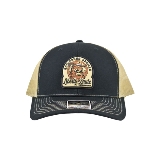 Liberty Brute: 800 Pound Gorilla Liberty Brute Headwear PVC Patch, Trucker 6-Panel Cap