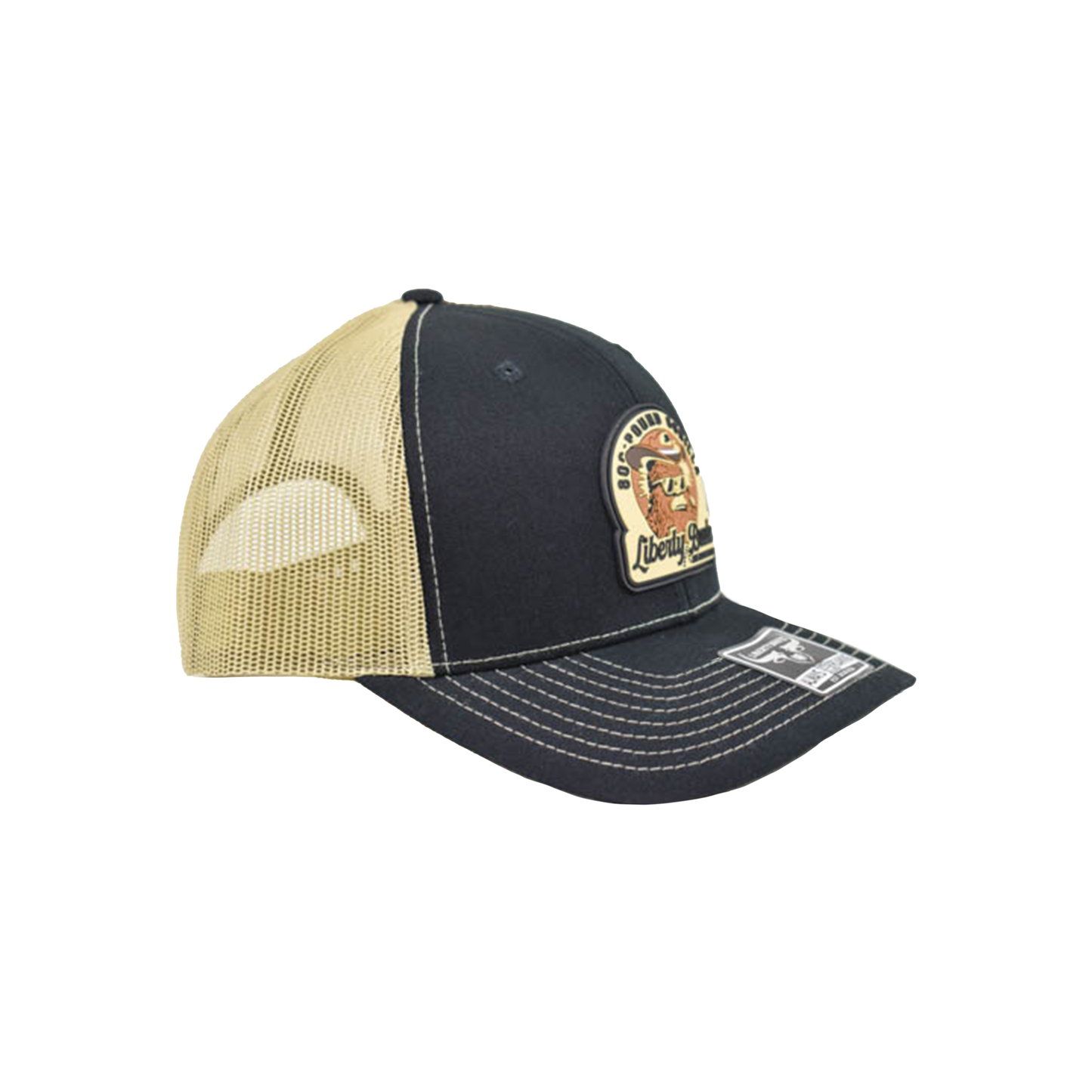 Liberty Brute: 800 Pound Gorilla Liberty Brute Headwear PVC Patch, Trucker 6-Panel Cap