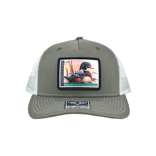 Liberty Brute: Wood Duck Migratory Bird Hunting and Conservation Stamp Patch Structured, 5-Panel Cap