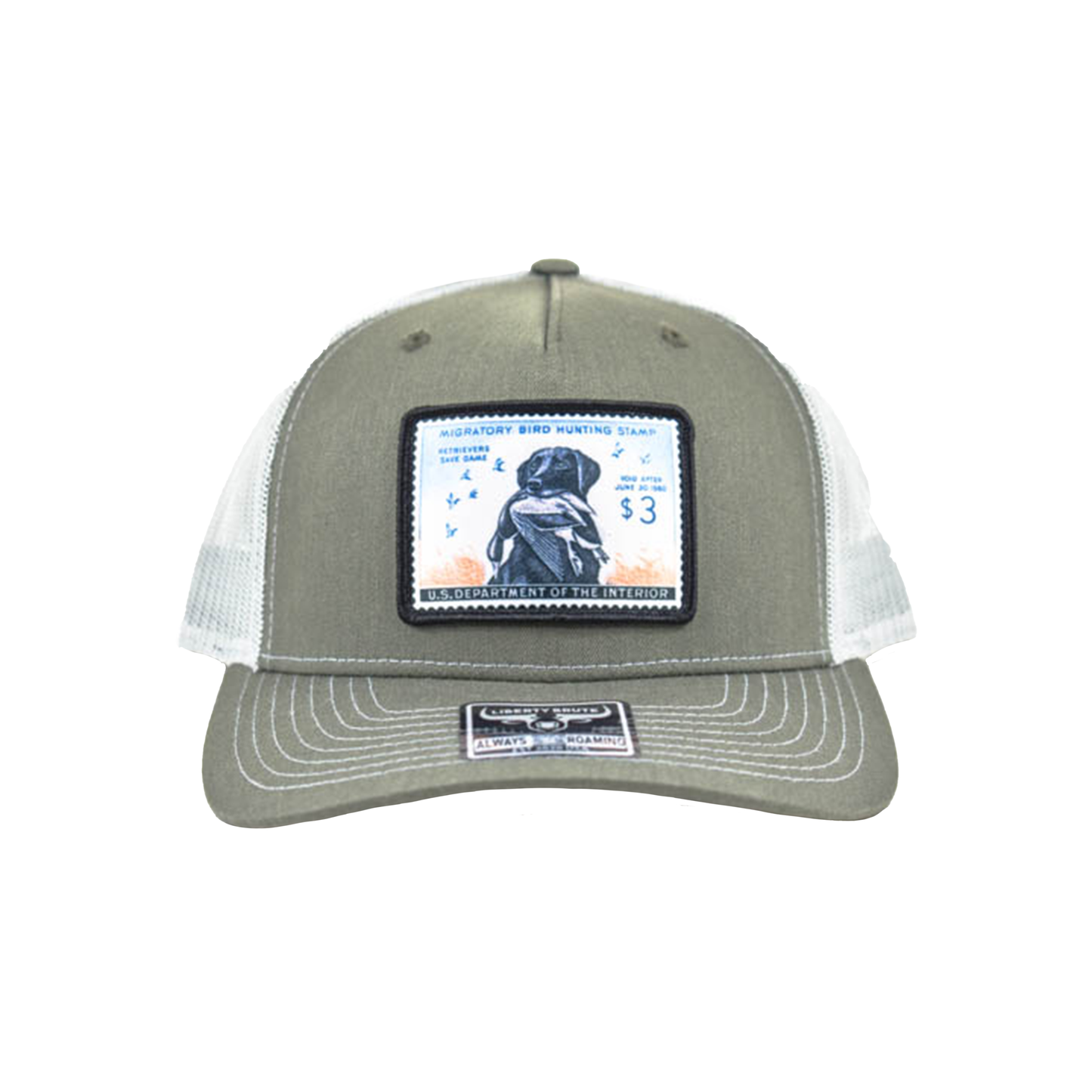 Liberty Brute: Retrievers Save Game Migratory Bird Hunting Stamp Patch, 5-Panel Cap