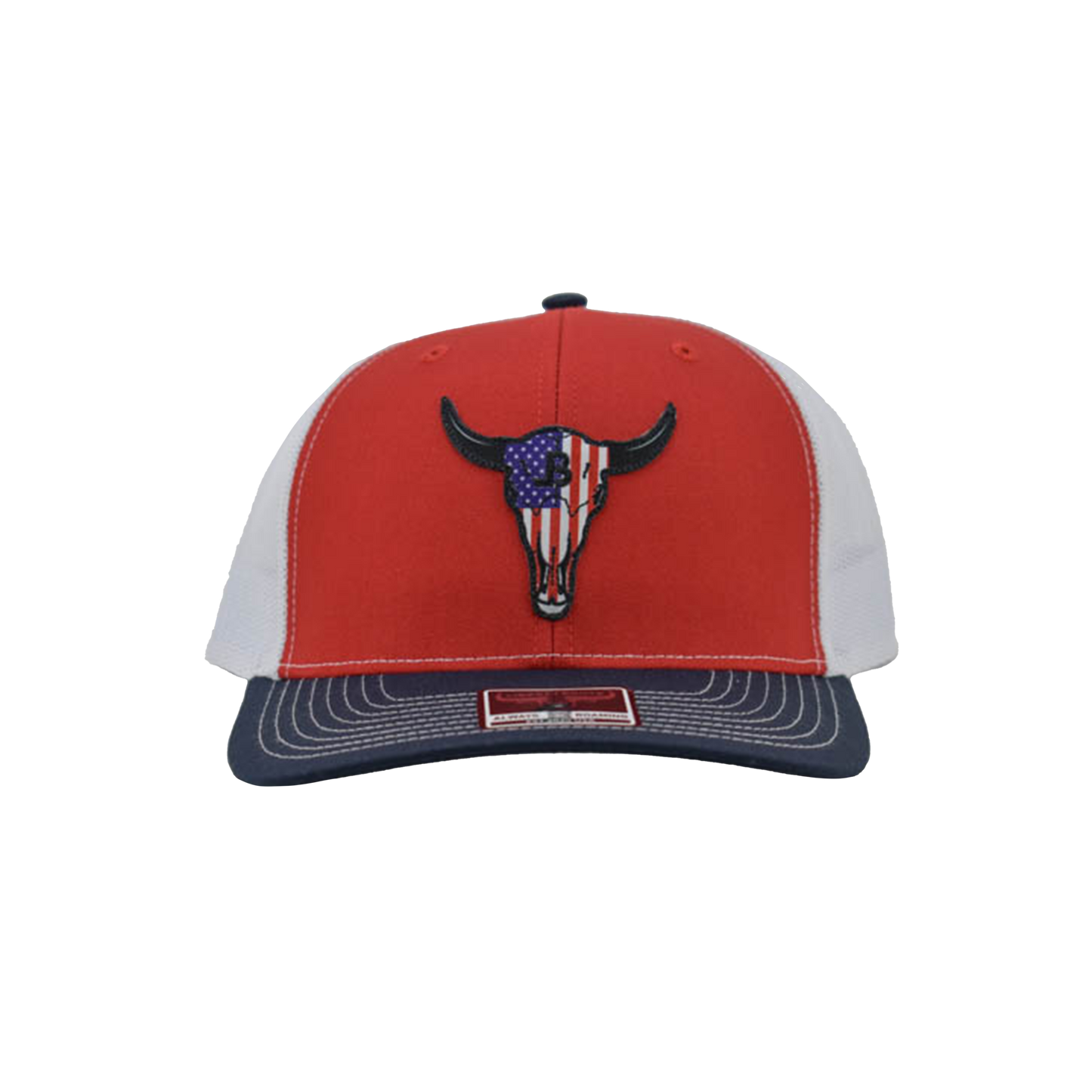 Liberty Brute: USA Bull Face Embroidery Patch, Trucker Structured Cap