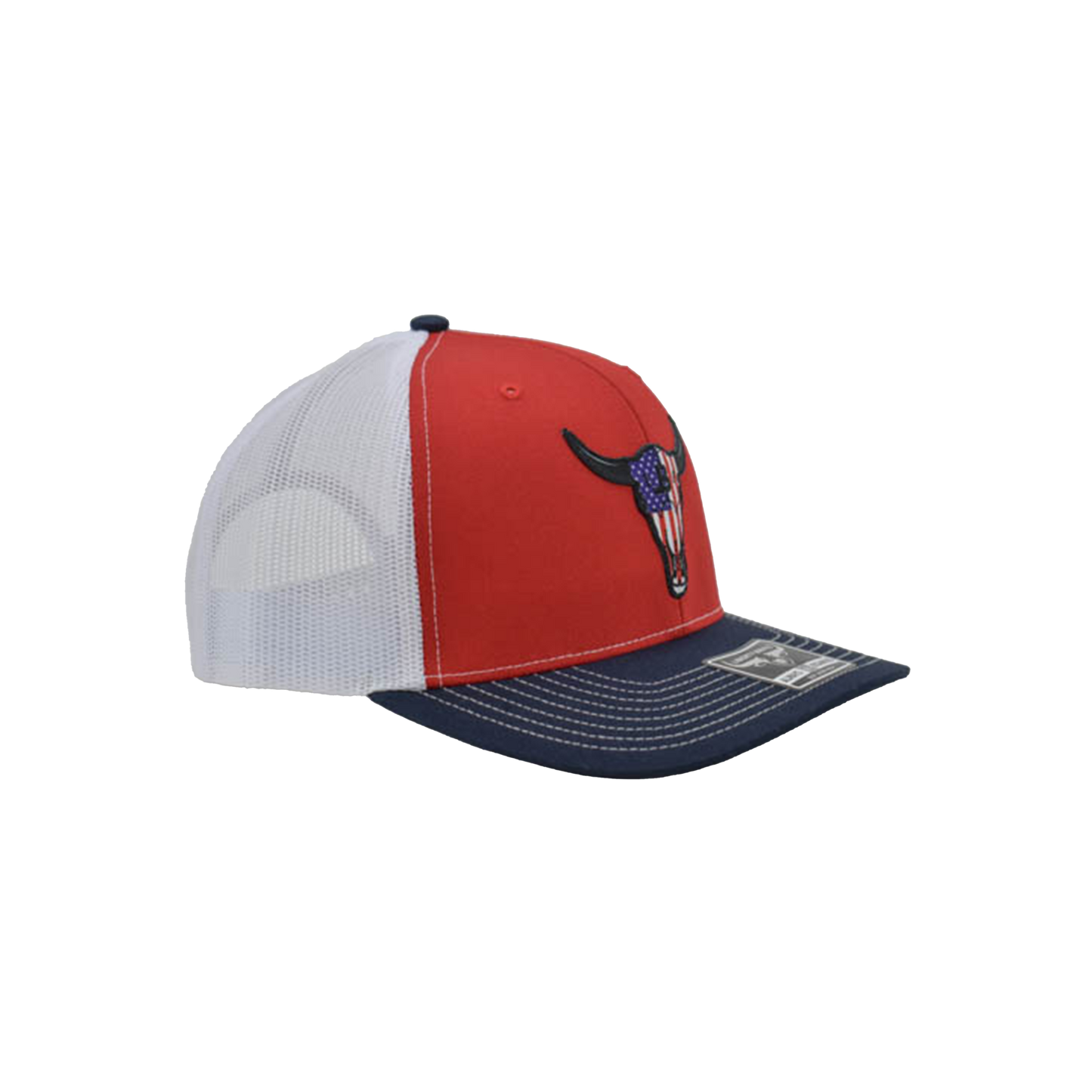 Liberty Brute: USA Bull Face Embroidery Patch, Trucker Structured Cap