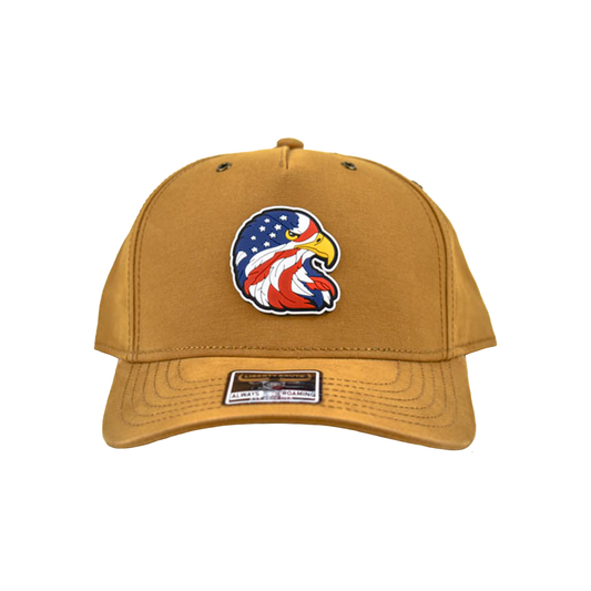Liberty Brute: American Eagle PVC Patch, Double Row Stitching Cap